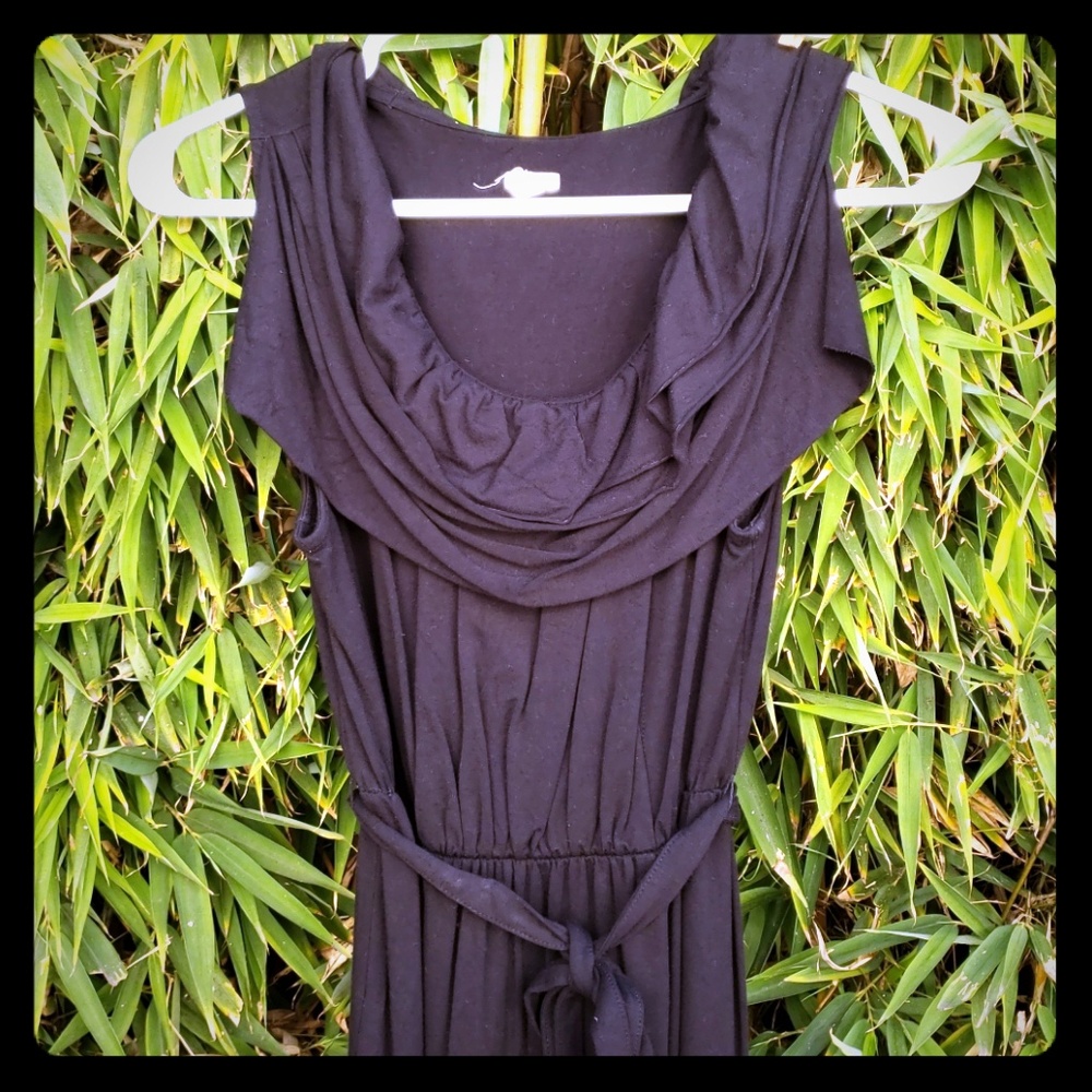 J.Crew drapey black dress